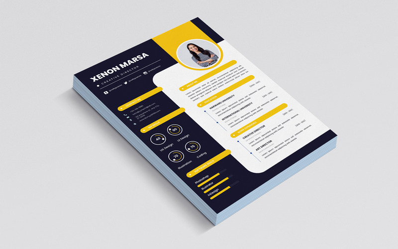 Yellow & Black CV Template - Features Image 5
