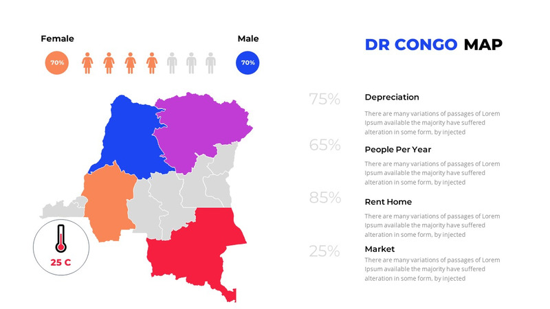 Modelo de PowerPoint editável de mapa mundial - Features Image 54