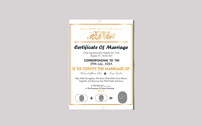 Certificate Of marriage for Islamic Verify - Features Image 1