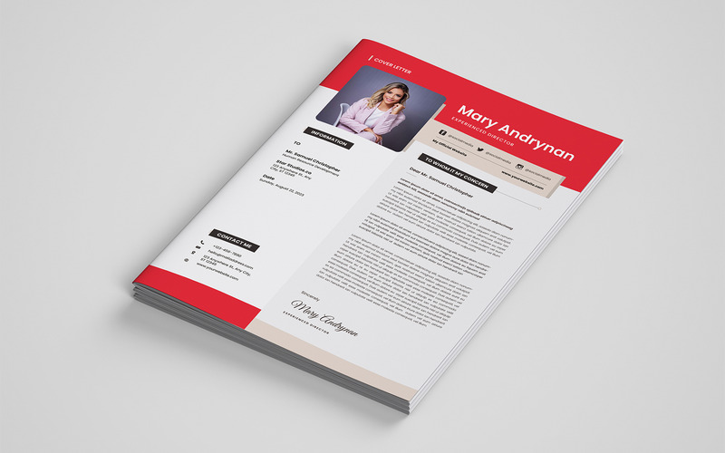 Red Job Resume | CV Template - Features Image 1