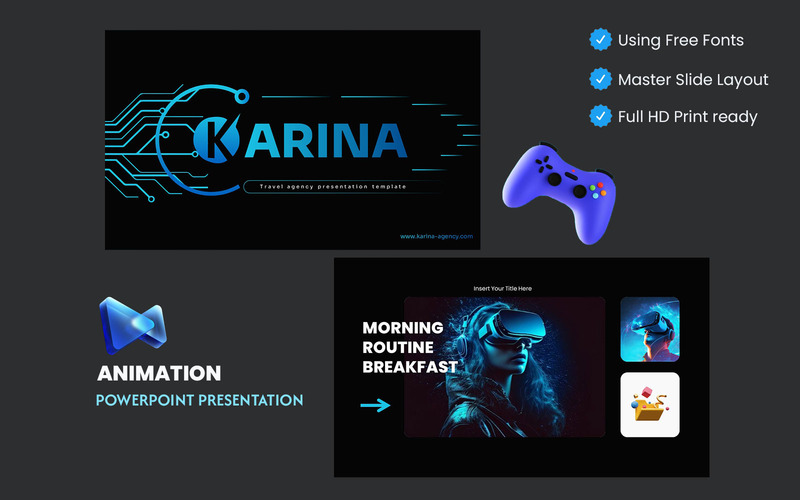 Modello di diapositiva Google animata per agenzia di viaggi Karina - Caratteristiche Immagine 2