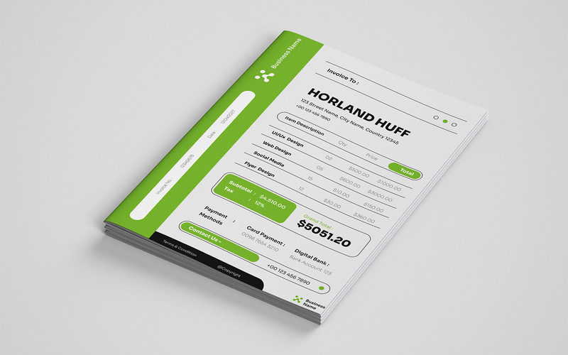 Horland Business Hour Invoice - Features Image 1