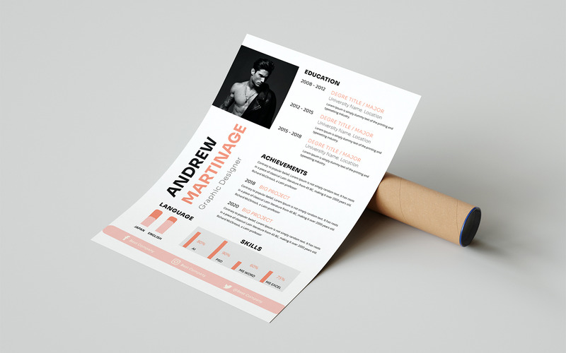 Modello di progettazione del curriculum di Andrew - Caratteristiche Immagine 2