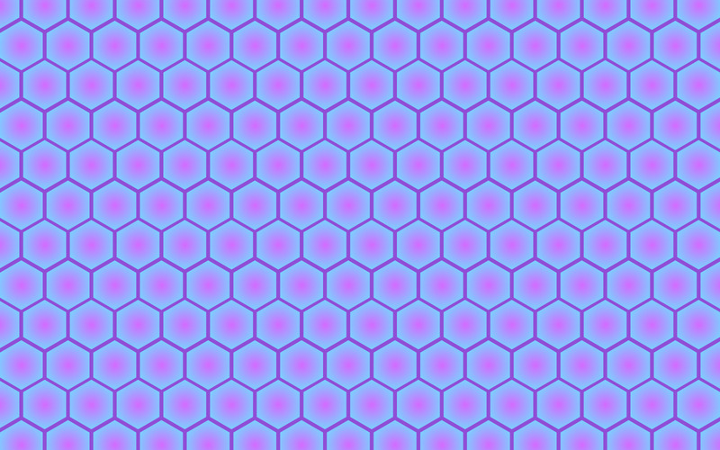 Modello di progettazione di motivi con effetto sfumato di elementi di forme esagonali geometriche - Caratteristiche Immagine 3