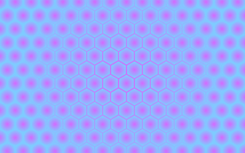 Modello di progettazione di motivi con effetto sfumato di elementi di forme esagonali geometriche - Caratteristiche Immagine 2