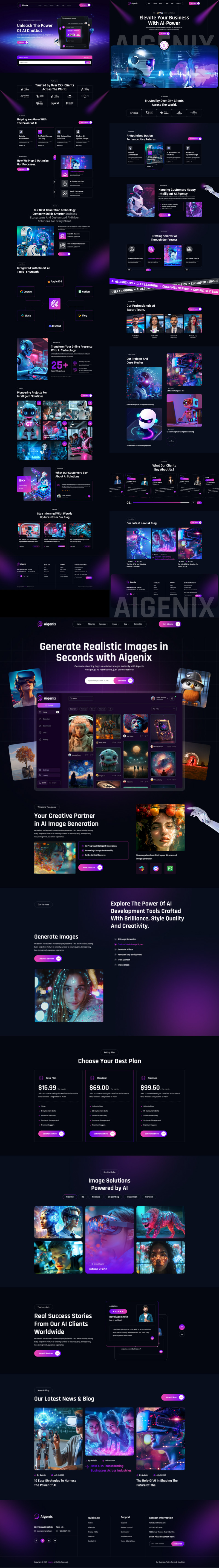 Aigenix - AI Agency & Technology Figma Template. - Features Image 1