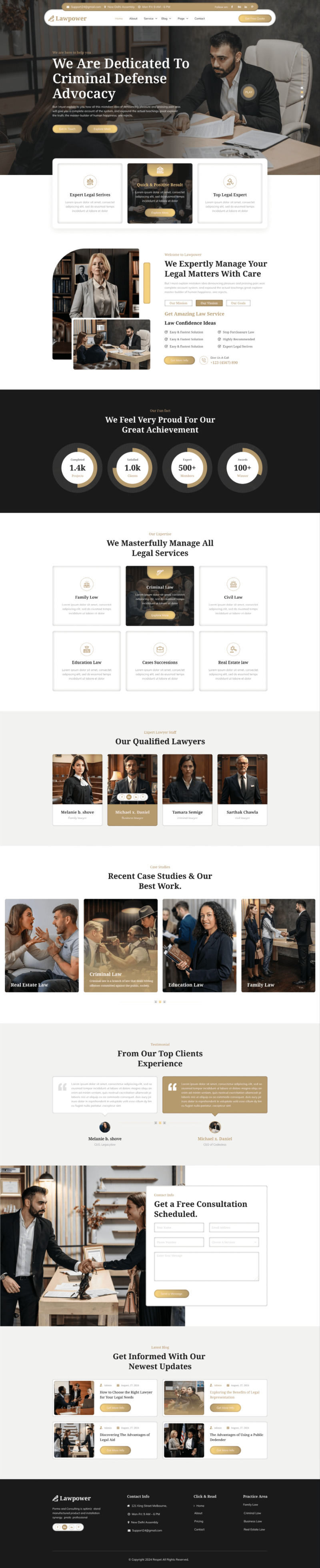 Lawpower - Advokat & Advokat Figma Mall - Features Image 1