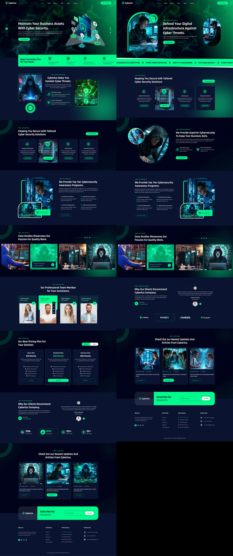 Cyberlux – Erweitertes Responsives WordPress-Theme für Cybersicherheit und IT-Services - Eigenschaften Bild 1