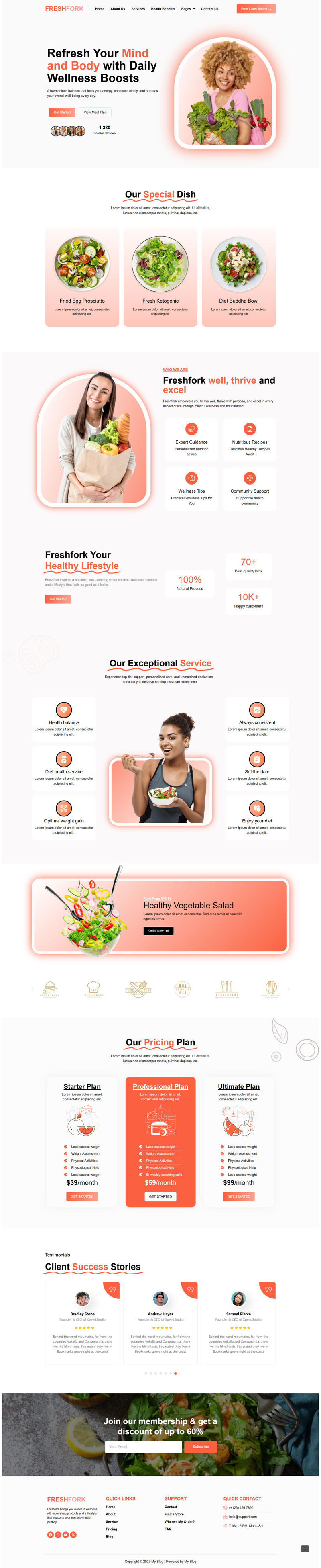 Fareshfork – Zdravé jídlo a výživa v restauracích Téma WordPress - Features Image 1
