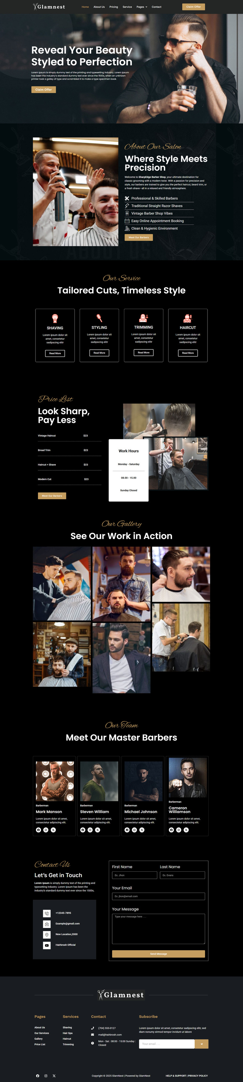 Glamnest - Lüks Salon ve Berber Dükkanı WordPress Teması - Features Image 1