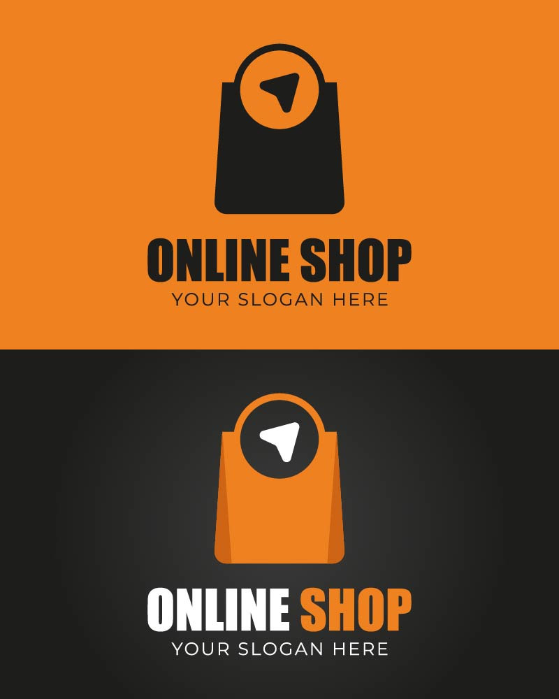 Logo moderno di un negozio elettronico con icona di una borsa della spesa - Caratteristiche Immagine 2