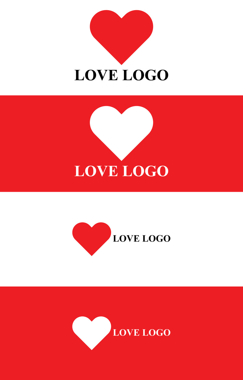 Eenvoudige liefde embleemontwerp sjabloon - Features Image 1