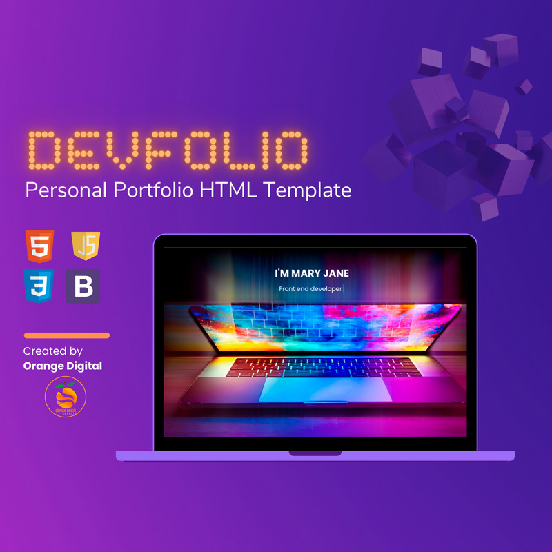 DevFolio - Personal Portfolio HTML Template π - Features Image 1