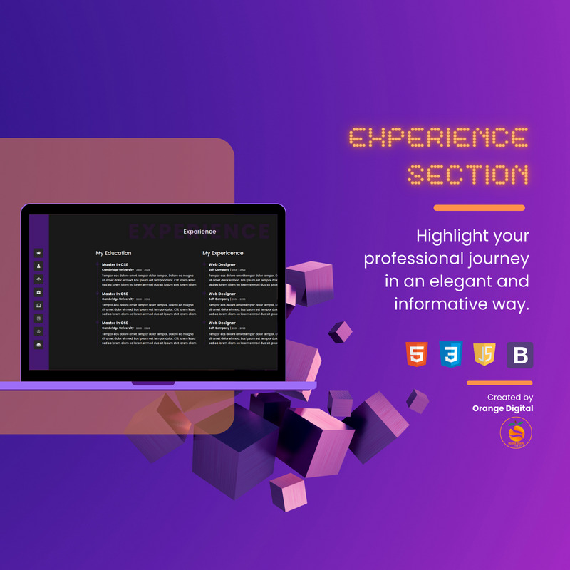 DevFolio - Personal Portfolio HTML Template π - Features Image 5