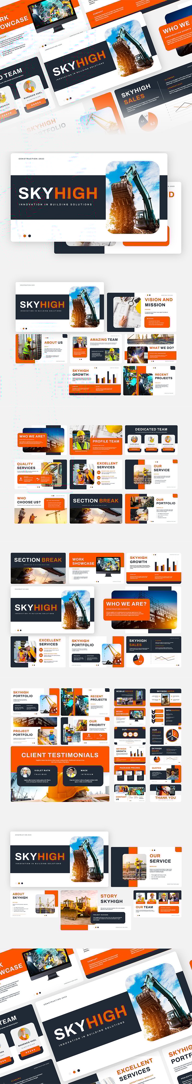 Skyhigh – Construction PowerPoint Template - Features Image 1