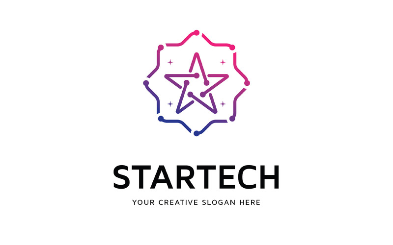 Modèle de conception de logo Star Tech - Caractéristiques de l’image 1