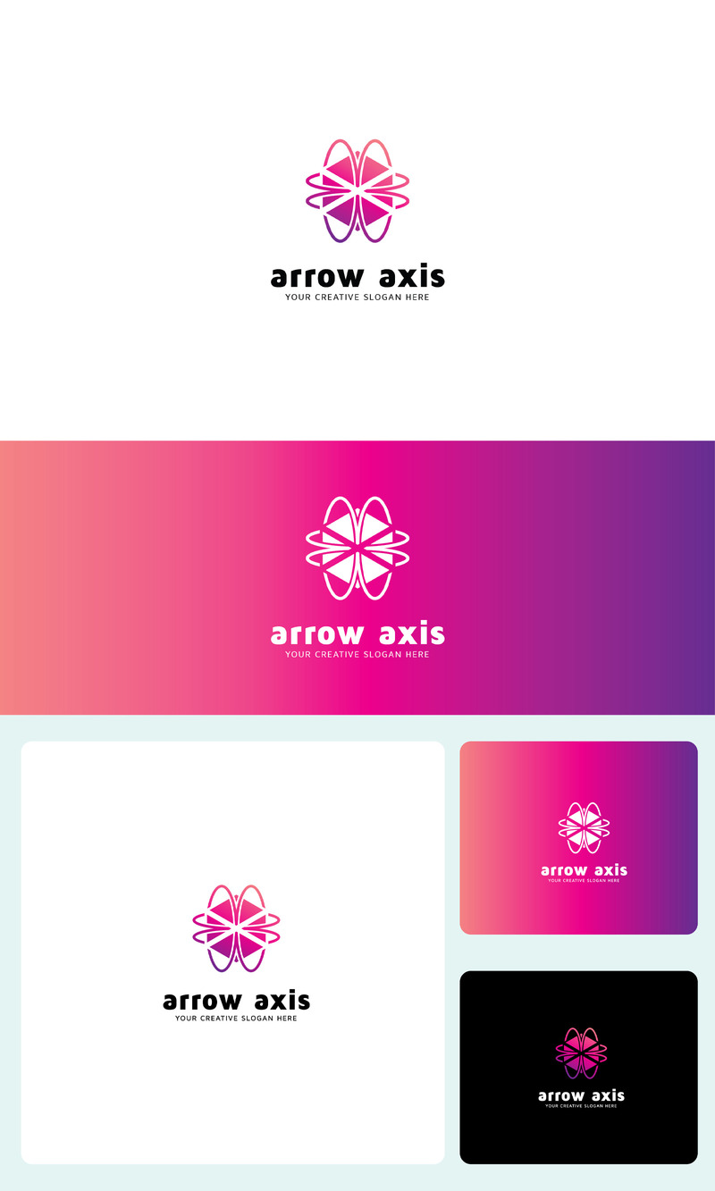Creative Hexagonal Arrow Logo Design Template - Features Image 1