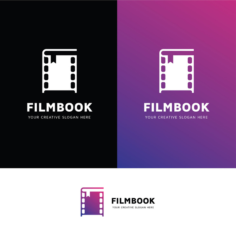 Шаблон дизайна логотипа книги и фильма - Features Image 1