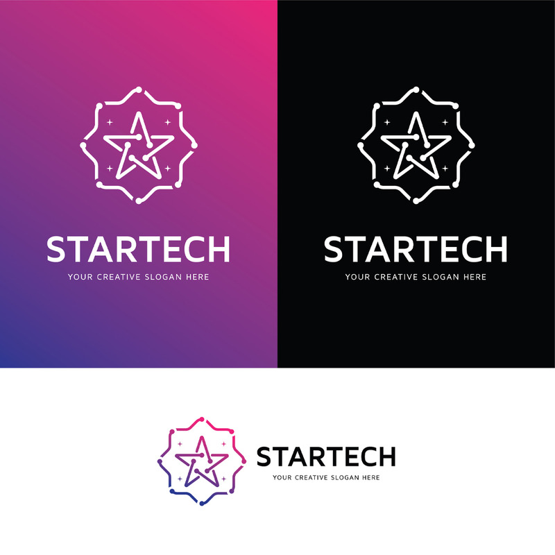 Modèle de conception de logo Star Tech - Caractéristiques de l’image 3