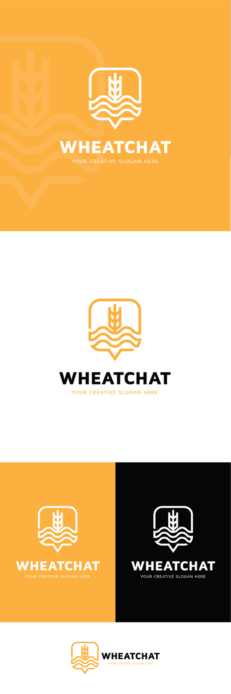 Modèle de conception de logo de chat de blé - Caractéristiques de l’image 1