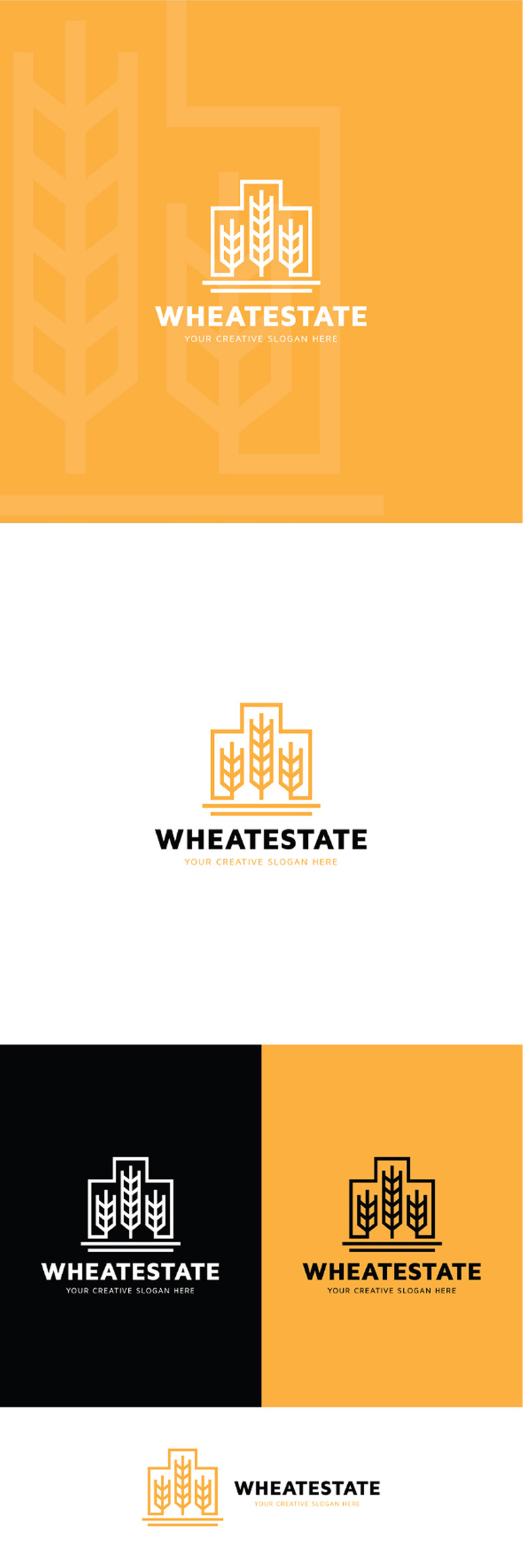 Modèle de conception de logo de domaine de blé « GRATUIT » - Caractéristiques de l’image 1