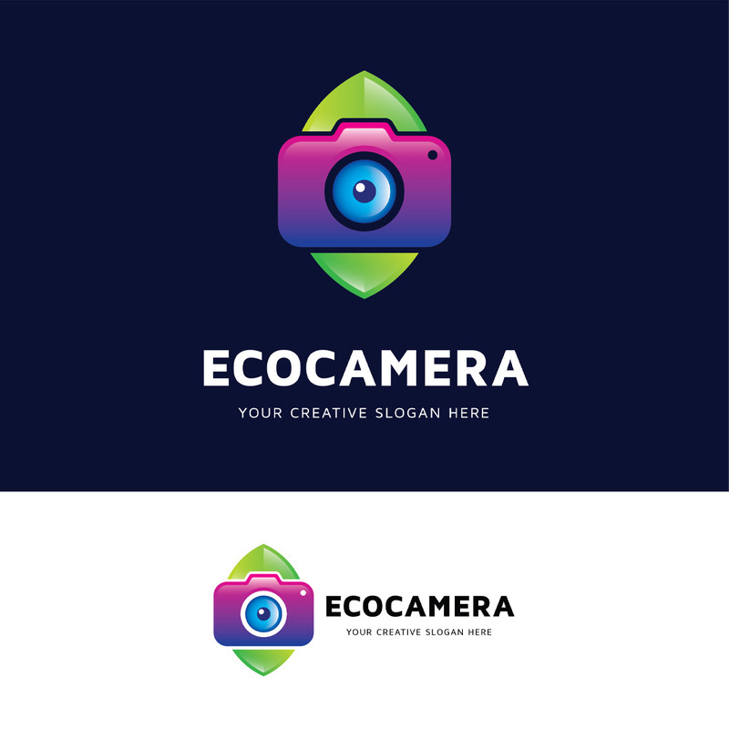 Modello di progettazione del logo della fotocamera ecologica - Caratteristiche Immagine 3