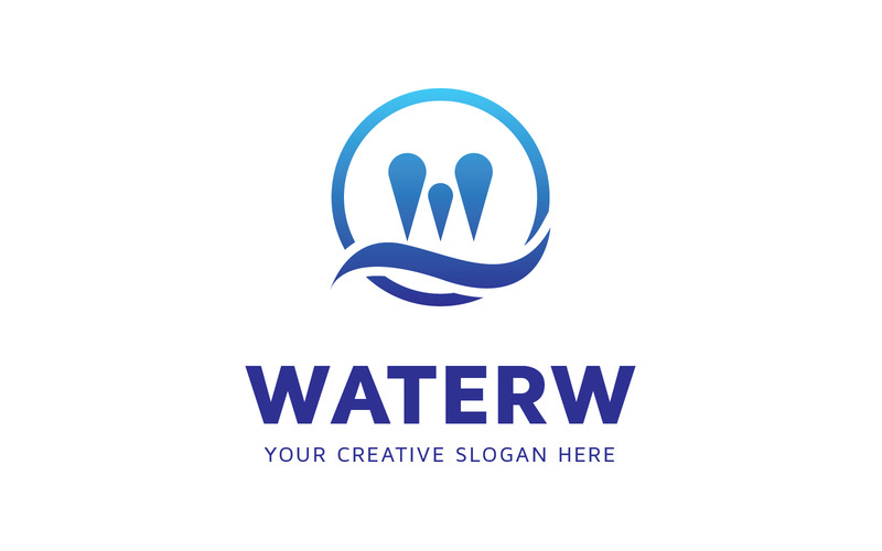 W Water Logo Design sablon INGYENES - Features Image 1