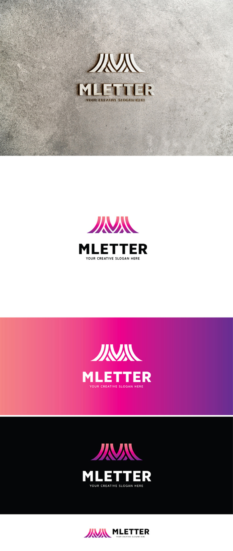 Modern M Letter Logo Design Template - Features Image 1