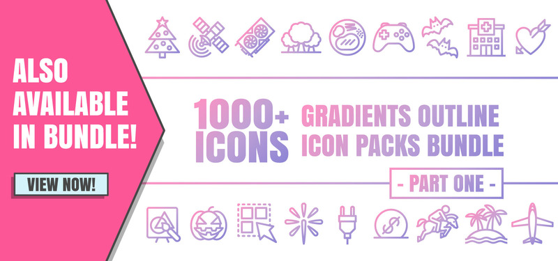 Gradizo - Multipurpose Gott Nytt År Ikon Pack i Gradienter Konturstil - Features Image 1