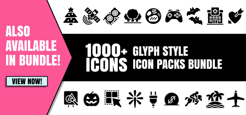Glypiz — Многоцелевой набор иконок с Рождеством в стиле Глифов - Features Image 1