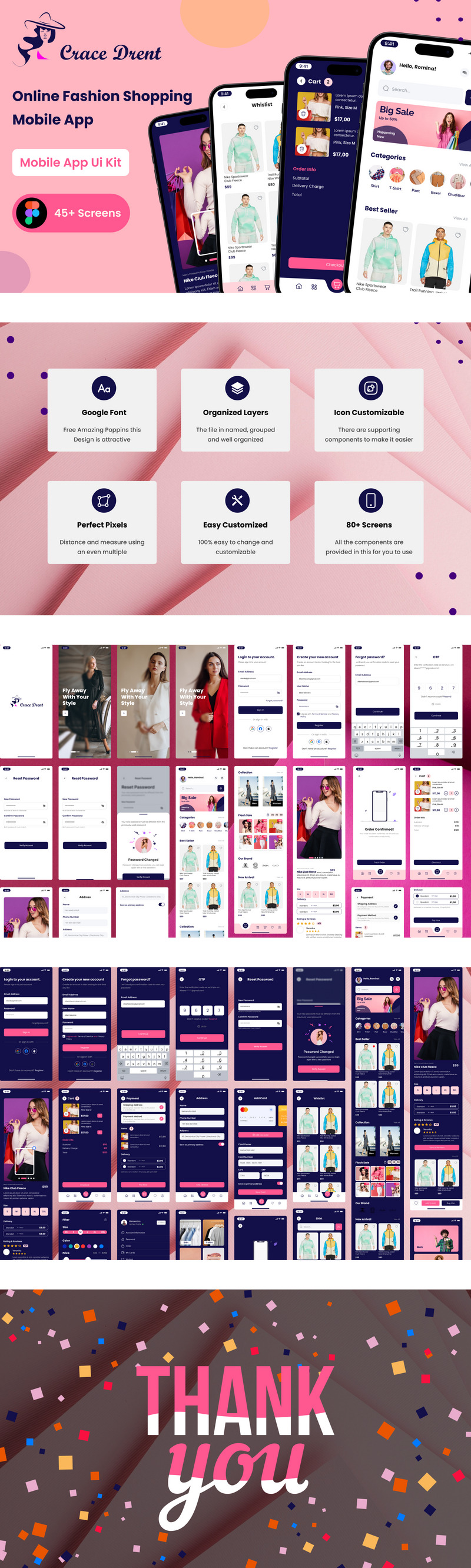 Crace Drent Mobile App Figma Mall - Features Image 1