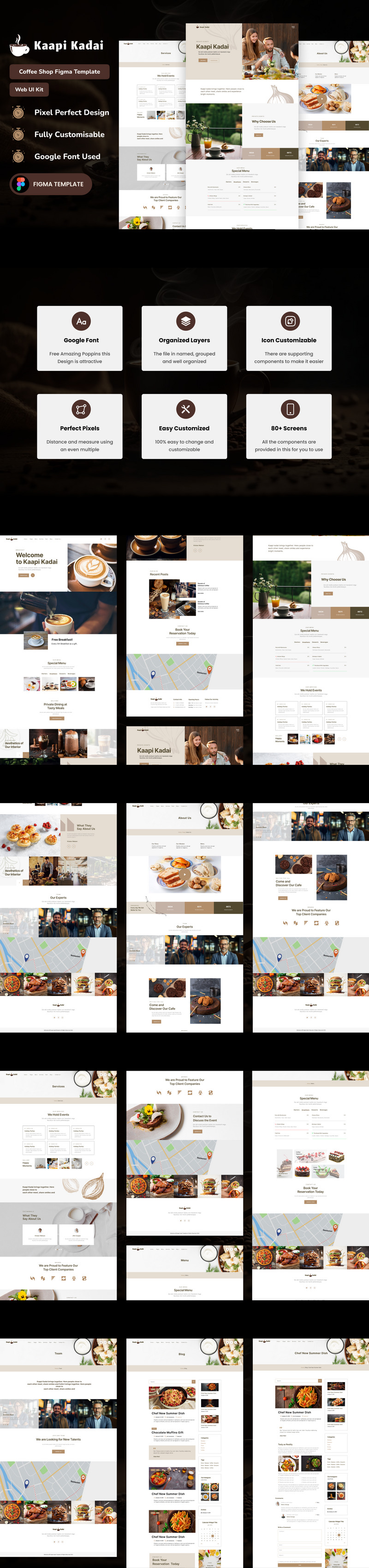 Kaapi Kadai Coffee Shop Figma Template - Features Image 1