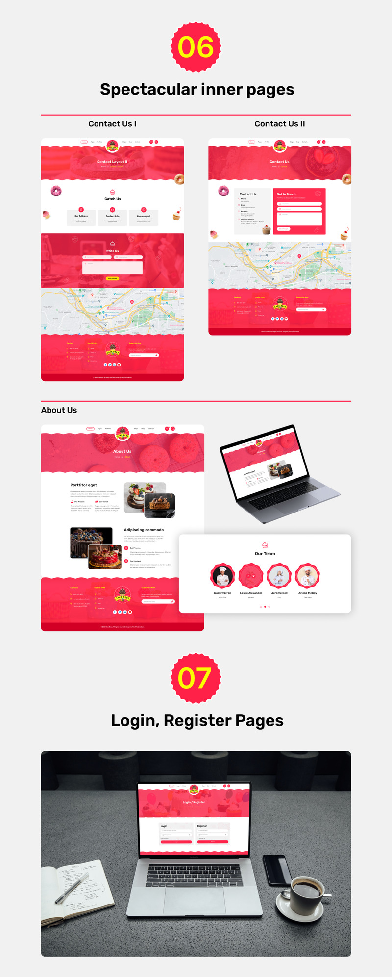 Cake Beez: Sweeten Your Brand with this Figma Bakery Template - Features Image 5