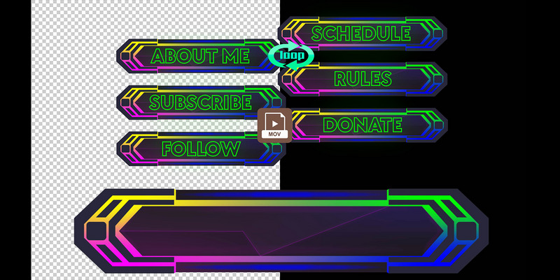 Button Plus Animation Buttons Animation Pack on Alpha Channel - TemplateMonster