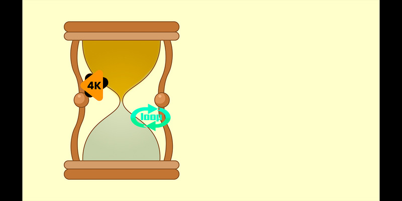 alpha channel.animated illustration av ett timglas i platt stil - Features Image 1