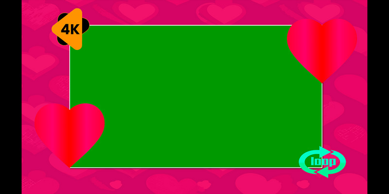 Background with animated hearts, 4k, looped, chroma key. - Features Image 1