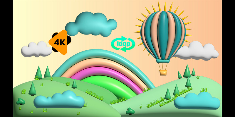 Manhã de conto de fadas, animação em loop, plano de fundo. - Features Image 1