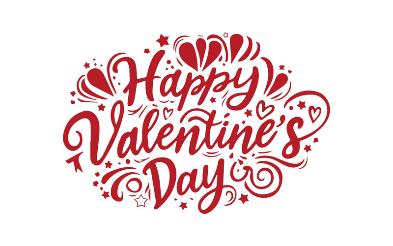 Tarjeta de felicitación de Vector feliz día de San Valentín gratis con elementos floridos - Características Imagen 1