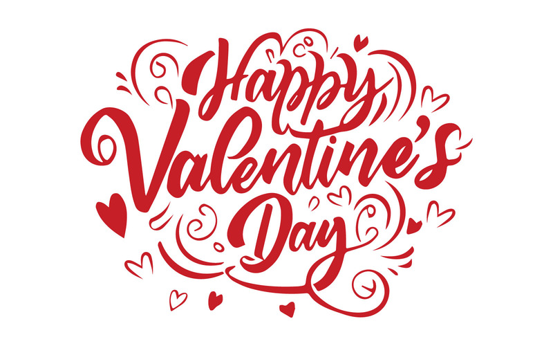 Tipografia disegnata a mano di San Valentino con elementi Preventivo gratuito Buon San Valentino. - Caratteristiche Immagine 1
