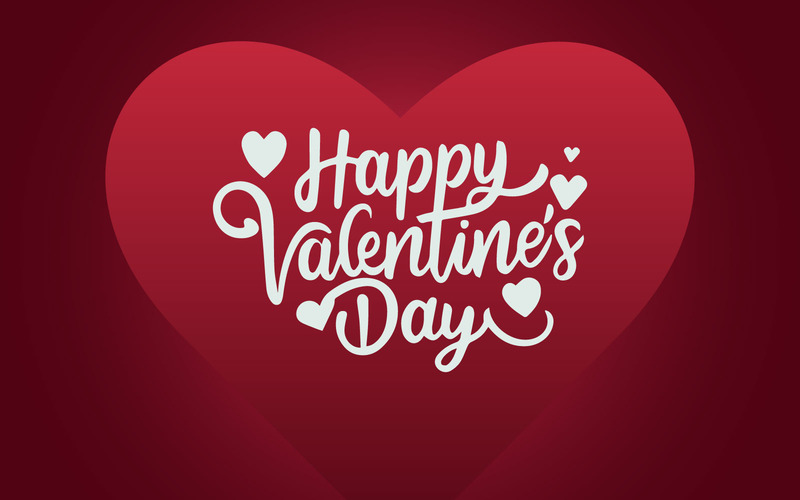 Carta di buon San Valentino con illustrazioni a forma di cuori Gratis - Caratteristiche Immagine 1