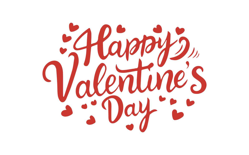 Diseño de tipografía Happy Valentines Day gratis en ilustración en forma de corazón para póster - Características Imagen 1
