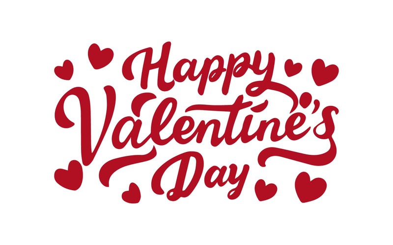 Letras de feliz día de San Valentín dibujadas a mano, tema de San Valentín gratuito con ilustración de palabras y corazones - Características Imagen 1
