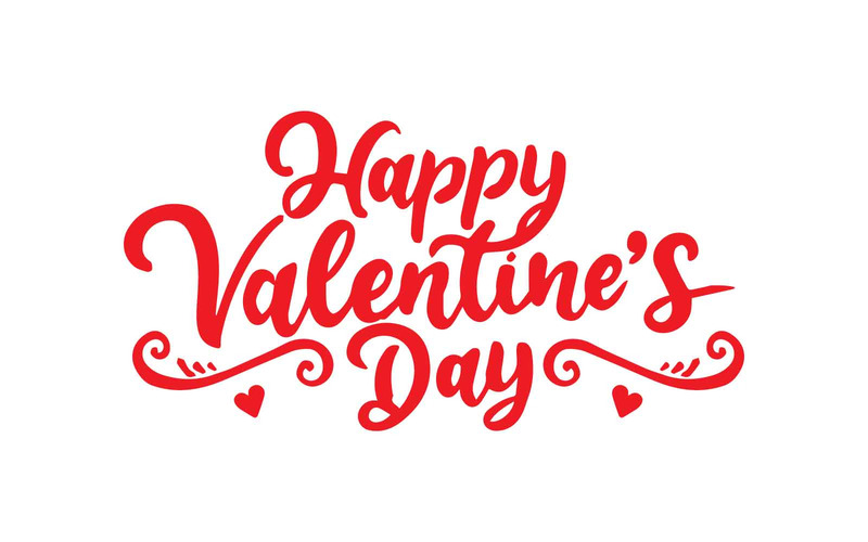 Cartel tipográfico feliz día de San Valentín con caligrafía manuscrita Texto libre - Características Imagen 1