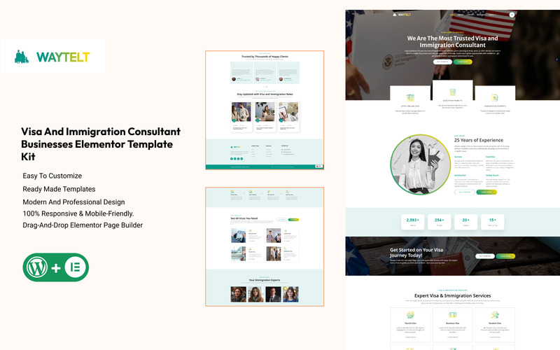 Waytelt – Immigration Consulting Multilanguage Elementor Template Kit - Features Image 1