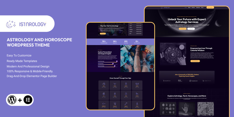 Istarology - Тема Wordpress для астрології та езотеричного гороскопу - Features Image 1