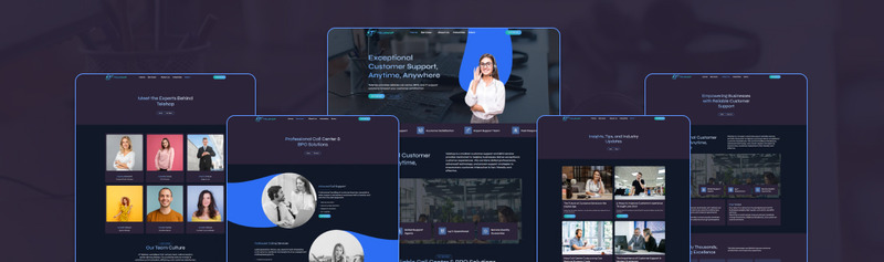 Telehap – Sada šablon Elementor pro call centra a zákaznickou podporu - Features Image 1