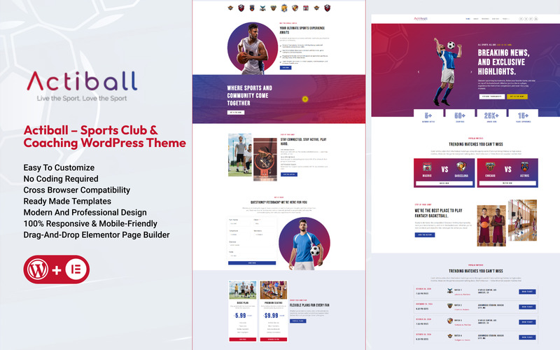 Actiball - téma WordPress Sport a fitness - Features Image 1