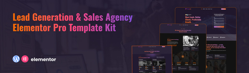 Talusk – Lead-Generierungs- und Vertriebsagentur Elementor Pro Template Kit - Eigenschaften Bild 1