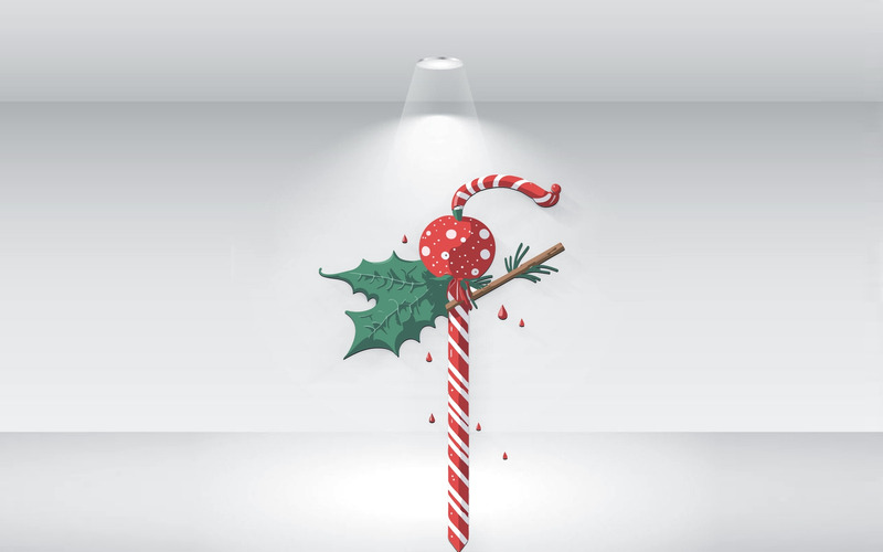 Chirstmas Candy Cane Vector Illustration - Features Image 1