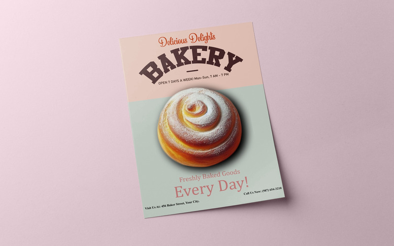 Bakery Poster Ad Corporate Identity Template Vector - Features Image 1